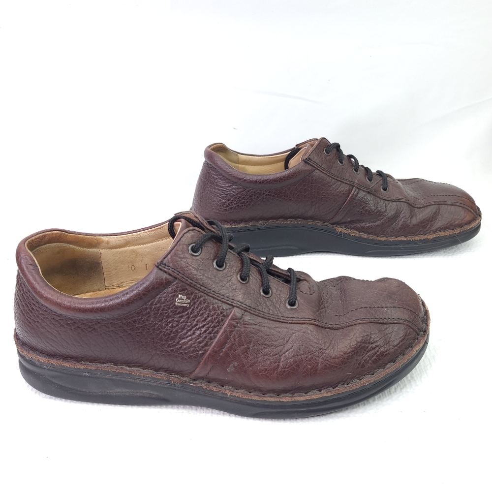 Finn Comfort Brown Leather Low Top Lace Up Oxford Dress Shoes Mens Size 10
